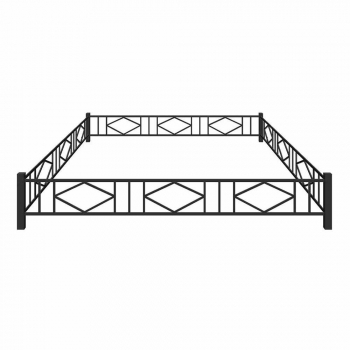 Ограда металлическая на могилу № 12