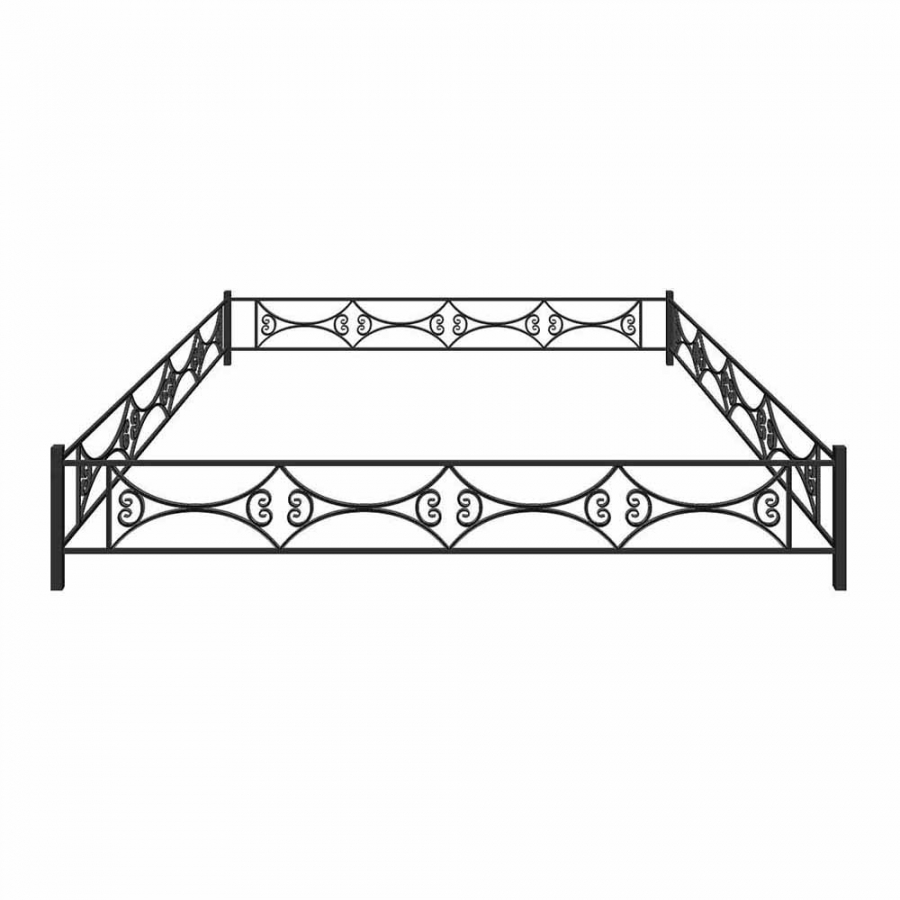 Ограда металлическая на могилу № 14