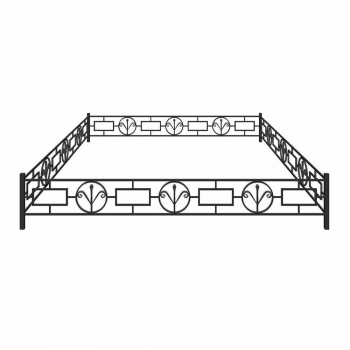 Ограда металлическая на могилу № 13
